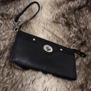 Coach black wristlet